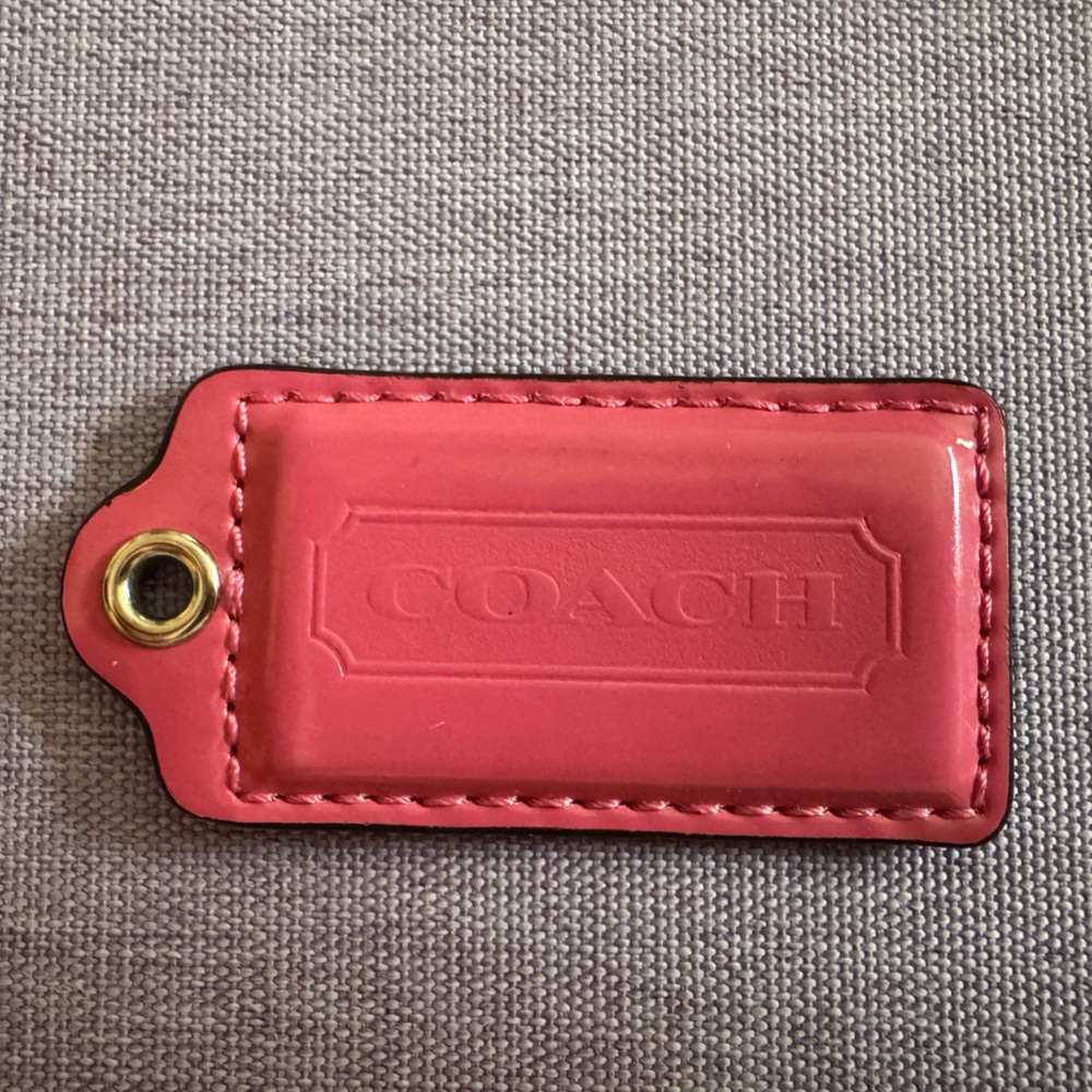 Coach Pink Patent Leather Hang Tag